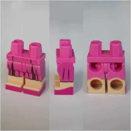 Jambes rose foncé et motif Bottes nougat clair avec robe rose foncé et chaussures motif imprimé (Dolores Umbridge) (Hips with Dark Pink Legs and Light Nougat Boots Pattern with Dark Pink Dress and Shoes Print (Dolores Umbridge))