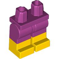 Visuel indicatif Rebrickable de Bassin avec jambes magenta et motif Bottes jaunes (Hips with Magenta Legs and Yellow Boots Pattern)