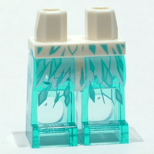 Bassin et jambes bleu clair transparent avec des décorations de glace turquoise blanc/foncé imprimé (Hips and Trans-Light Blue Legs with White/Dark Turquoise Ice Decorations Print)