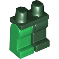 Jambe gauche vert foncé, jambe droite verte (Hips and Dark Green Left Leg, Green Right Leg)