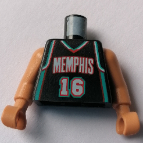 Torse, maillot de basket-bille, Memphis Grizzlies '16' motif imprimé, longues One Piece bras Nougat (NBA) (Torso, Basketball Jersey, Memphis Grizzlies '16' Print, Long One Piece Arms Nougat (NBA))