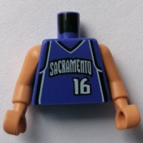 Torse, maillot de basket-bille, sacramento kings '16' imprimé, longue une pièce bras nougat (NBA) (Torso, Basketball Jersey, Sacramento Kings '16' Print, Long One Piece Arms Nougat (NBA))