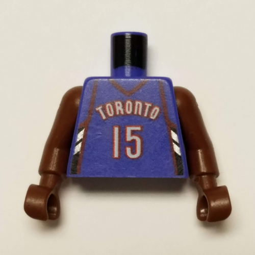 Maillot de basket-bille torse, toronto raptors '15' (jersey de route) motif imprimé, longues bras d'une seule pièce marron (NBA) (Torso Basketball Jersey, Toronto Raptors '15' (Road Jersey) Print, Long One Piece Arms Brown (NBA))