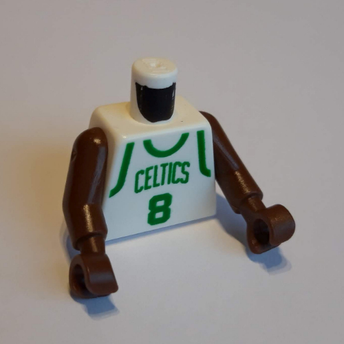 Maillot de basket-bille de torse, boston celtics '8' imprimé, longues bras d'une seule pièce marron (NBA) (Torso Basketball Jersey, Boston Celtics '8' Print, Long One Piece Arms Brown (NBA))