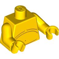 Torse, poitrine nue avec motif imprimé de lignes de corps, bras et mains jaunes (Torso, Bare Chest with Body Lines Print, Yellow Arms and Hands)