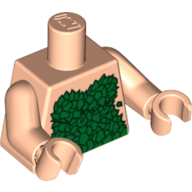 Visuel indicatif Rebrickable de Torse, robe en feuilles motif imprimé (Poison lierre), bras et mains nougat clair (Torso, Dress Made of Leaves Print (Poison Ivy), Light Nougat Arms and Hands)