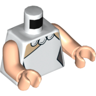 Visuel indicatif Rebrickable de Torse, robe avec collier imprimé (pierre de silex wilma), bras et mains nougat clair (Torso, Dress with Necklace Print (Wilma Flintstone), Light Nougat Arms and Hands)