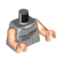 Visuel indicatif Rebrickable de Torse, Chemise avec Jupe Taches imprimé, bras et mains nougat clair (Torso, Shirt with Swear Stain Print, Light Nougat Arms and Hands)