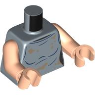 Visuel indicatif Rebrickable de Torse, chemise avec motif imprimé de taches de saleté, bras et mains nougat clair (Torso, Shirt with Dirt Stains Print, Light Nougat Arms and Hands)