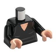 Torse, chemise, ceinture, nougat clair poitrine motif imprimé, bras noirs, mains nougat clair (Torso, Shirt, Belt, Light Nougat Chest Print, Black Arms, Light Nougat Hands)