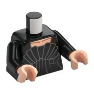 Visuel indicatif Rebrickable de Torse, robe, Décorations en argent, nougat clair poitrine imprimé, bras noirs, mains nougat clair (Torso, Dress, Silver Decorations, Light Nougat Chest Print, Black Arms, Light Nougat Hands)