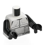 Torse, scout trooper armure motif imprimé, bras et mains noirs (Torso, Scout Trooper Armor Print, Black Arms and Hands)