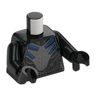 Torse, motif imprimé armure argent/bleu foncé, bras et mains noirs (Torso, Silver/Dark Blue Armor Print, Black Arms and Hands)