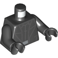 Visuel indicatif Rebrickable de Torse, veste sur chemise motif imprimé (hux général), bras et mains noirs (Torso, Jacket over Shirt Print (General Hux), Black Arms and Hands)