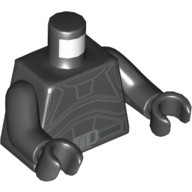 Visuel indicatif Rebrickable de Torse, armure de soldat clone, motif imprimé ceinture utilitaire (croisière), bras et mains noirs (Torso, Clone Trooper Armor, Utility Belt Print (Crosshair), Black Arms and Hands)