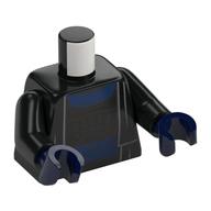 Visuel indicatif Rebrickable de Torse, manteau noir, armure, chemise bleu foncé motif imprimé, bras noirs, mains bleu foncé (Torso, Black Cloak, Armor, Dark Blue Shirt Print, Black Arms, Dark Blue Hands)