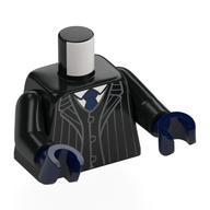 Torse, tenue, rayé mieux, cravate bleu foncé, motif : chemise blanche, bras noirs, mains bleu foncé (Torso, Suit, Striped Best, Dark Blue Tie, White Shirt Print, Black Arms, Dark Blue Hands)