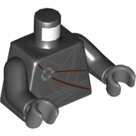 Visuel indicatif Rebrickable de Torse, robe en couches et motif imprimé katana fourreau, bras noirs, mains gris bleuté foncé (Torso, Layered Robe and Katana Scabbard Print, Black Arms, Dark Bluish Gray Hands)