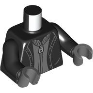 Visuel indicatif Rebrickable de Torse, veste, pull gris bleuté foncé, motif imprimé à glissière, bras noirs, mains gris bleuté foncé (Torso, Jacket, Dark Bluish Grey Sweater, Zipper Print, Black Arms, Dark Bluish Gray Hands)
