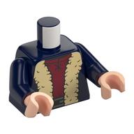 Visuel indicatif Rebrickable de Torse, Tunique Rouge Foncé, Fourrure beige Foncé imprimé, bras bleu foncé, mains nougat clair (Torso, Dark Red Tunic, Dark Tan Fur Print, Dark Blue Arms, Light Nougat Hands)