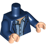 Visuel indicatif Rebrickable de Torse, ouvert Veste costume avec bleu moyen Chemise col ouvert motif imprimé (Joachim Lww), bras bleu foncé, mains nougat clair (Torso, Open Suit Jacket with Medium Blue Shirt Open Collar Print (Joachim Löw), Dark Blue Arms, Light Nougat Hands)