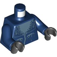 Visuel indicatif Rebrickable de Torse, Manta Ray poitrine motif imprimé, bras bleu foncé, mains noires (Torso, Manta Ray Chest Print, Dark Blue Arms, Black Hands)
