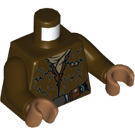 Visuel indicatif Rebrickable de Torse, manteau de fourrure, écharpe beige foncée et ceinture marron rougeâtre avec motif imprimé boucle argentée (Han Solo), bras brun foncé, mains nougat moyen (Torso, Fur Coat, Dark Tan Scarf and Reddish Brown Belt with Silver Buckle Print (Han Solo), Dark Brown Arms, Medium Nougat Hands)