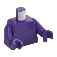 Visuel indicatif Rebrickable de Torse, espace classique logo motif imprimé, bras et mains pourpre foncé (Torso, Classic Space Logo Print, Dark Purple Arms and Hands)