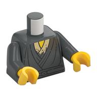 Visuel indicatif Rebrickable de Torse, robe, ceinture, maillot de corps teinté beige, motif imprimé poitrine jaune, bras gris bleuté foncé, mains jaunes (Torso, Robes, Belt, Stained Tan Undershirt, Yellow Chest Print, Dark Bluish Gray Arms, Yellow Hands)