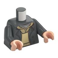 Visuel indicatif Rebrickable de Torse, manteau, motif : pull beige, bras gris bleuté foncé, mains nougat clair (Torso, Coat, Tan Sweater Print, Dark Bluish Gray Arms, Light Nougat Hands)