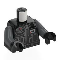 Torse, restes impériaux navette pilote costume, marques gris bleuté foncé, insignes impériaux sur le modèle imprimé bras, bras gris bleuté foncé, mains noires (Torso, Imperial Remnants Shuttle Pilot Suit, Dark Bluish Grey Markings, Imperial Insignia on Arm Print, Dark Bluish Gray Arms, Black Hands)