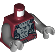 Torse, armure sith warrior imprimé, bras gris bleuté foncé, mains gris bleuté clair (Torso, Armor Sith Warrior Print, Dark Bluish Gray Arms, Light Bluish Gray Hands)