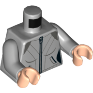 Visuel indicatif Rebrickable de Torse, veste, fermeture éclair, poches, lignes gris bleuté foncé imprimé, bras gris bleuté clair, mains nougat clair (Torso, Jacket, Zipper, Pockets, Dark Bluish Gray Lines Print, Light Bluish Gray Arms, Light Nougat Hands)
