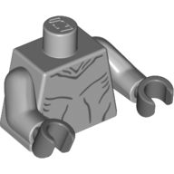 Visuel indicatif Rebrickable de Torse, les muscles étrangers contour motif imprimé, bras gris bleuté clair, mains gris bleuté foncé (Torso, Alien Muscles Outline Print, Light Bluish Gray Arms, Dark Bluish Gray Hands)