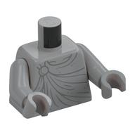 Torse, Statue, robe/Toga, Motif imprimé bouton, bras et mains gris bleuté clair (Torso, Statue, Robe/Toga, Button Print, Light Bluish Gray Arms and Hands)