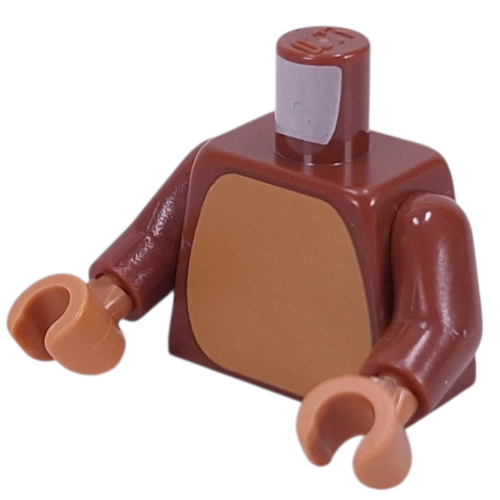 Torse, poitrine de nougat moyen, bras brun rougeâtre, mains nougat moyen (Torso, Medium Nougat Chest, Reddish Brown Arms, Medium Nougat Hands)