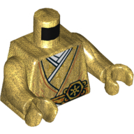 Robes torse avec motif imprimé ceinture, bras et mains or nacré (Torso Robes with Belt Print, Pearl Gold Arms and Hands)