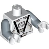 Visuel indicatif Rebrickable de Modèle imprimé de pilote de clone de torse, bras bleu sable, mains blanches (Torso Clone Pilot Print, Sand Blue Arms, White Hands)