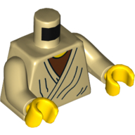 Visuel indicatif Rebrickable de Torse, robe, Chemise marron rougeâtre / '20 YEARS LEGO STAR WARS' motif imprimé (Obi-Wan), bras beiges, mains jaunes (Torso, Robe, Reddish Brown Shirt / '20 YEARS LEGO STAR WARS' Print (Obi-Wan), Tan Arms, Yellow Hands)