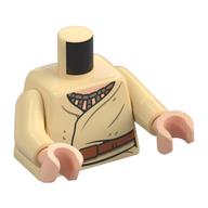 Visuel indicatif Rebrickable de Torse, robe, collier beige foncé, ceinture orange foncé motif imprimé, bras beiges, mains nougat clair (Torso, Robe, Dark Tan Necklace, Dark Orange Belt Print, Tan Arms, Light Nougat Hands)
