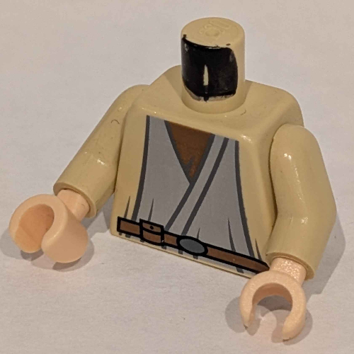 Torse, robe, humidité fermier motif imprimé (owen lars), bras beiges, mains nougat clair (Torso, Robe, Moisture Farmer Print (Owen Lars), Tan Arms, Light Nougat Hands)