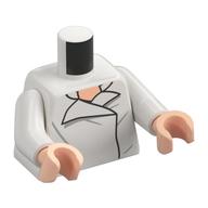Torse, Chemise, col ouvert avec motif imprimé Rides (Han Solo), bras blancs, mains nougat clair (Torso, Shirt, Open Collar with Wrinkles Print (Han Solo), White Arms, Light Nougat Hands)