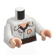 Visuel indicatif Rebrickable de Torse, chemise avec trous, taches de saleté, poitrine de nougat clair, ceinture nougat et bleu sable, motif imprimé collier, bras blancs, mains nougat clair (Torso, Shirt with Holes, Dirt Stains, Light Nougat Chest, Nougat/Sand Blue Belt, Necklace Print, White Arms, Light Nougat Hands)
