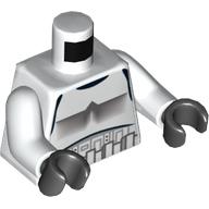 Torse, armure Stormtrooper motif imprimé, bras blancs, mains noires (Torso, Armour Stormtrooper Print, White Arms, Black Hands)