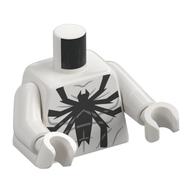 Torse, araignée noire, sangle motif imprimé, bras et mains blancs (Torso, Black Spider, Webbing Print, White Arms and Hands)
