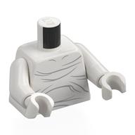 Visuel indicatif Rebrickable de Torse, sombre gris bleuté alien poitrine lignes motif imprimé, bras et mains blancs (Torso, Dark Bluish Grey Alien Chest Lines Print, White Arms and Hands)