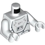 Torse, armure, motif imprimé soldat des neiges de premier ordre, bras et mains blancs (Torso, Armor, First Order Snowtrooper Print, White Arms and Hands)