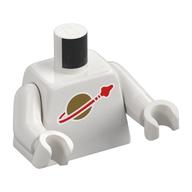 Torse, logo de l'espace classique (2019) imprimé, bras et mains blancs (Torso, Classic Space Logo (2019) Print, White Arms and Hands)