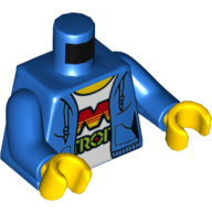 Visuel indicatif Rebrickable de Torse, sweat à capuche, poches, lacets, logo MTron sur le motif imprimé chemise, bras bleus, mains jaunes (Torso, Hoodie, Pockets, Laces, MTron Logo on Shirt Print, Blue Arms, Yellow Hands)
