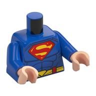 Visuel indicatif Rebrickable de Torse, Muscles, Symbole Superman rouge/jaune, Motif imprimé ceinture rouge/jaune, bras bleus, mains nougat clair (Torso, Muscles, Red/Yellow Superman Symbol, Red/Yellow Belt Print, Blue Arms, Light Nougat Hands)